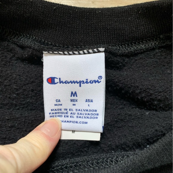 Champion Black Michigan State Crewneck Sweatshirt M - Picture 3 of 6